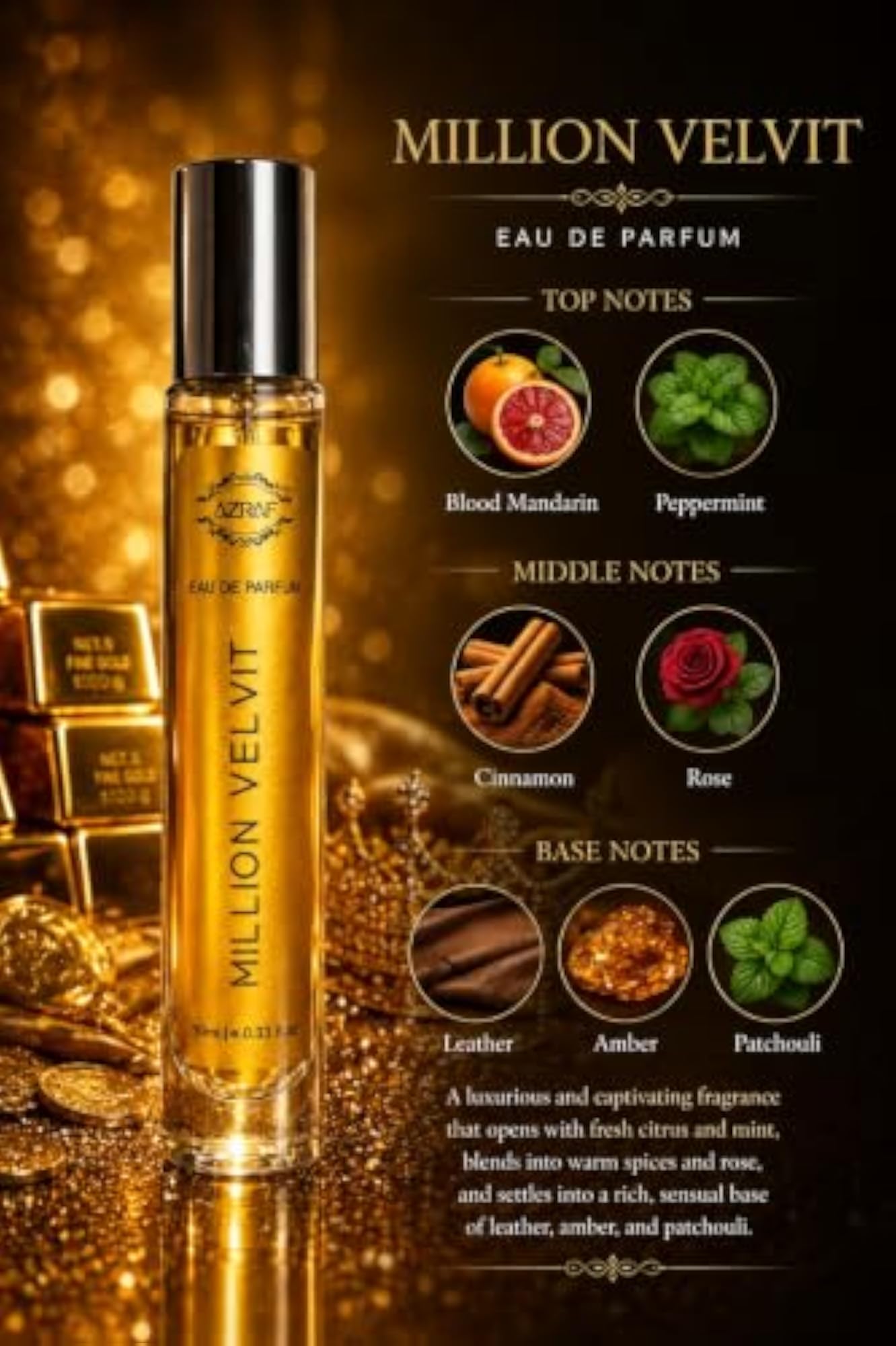 Million Velvet Perfume Spray, Luxury Fragrance